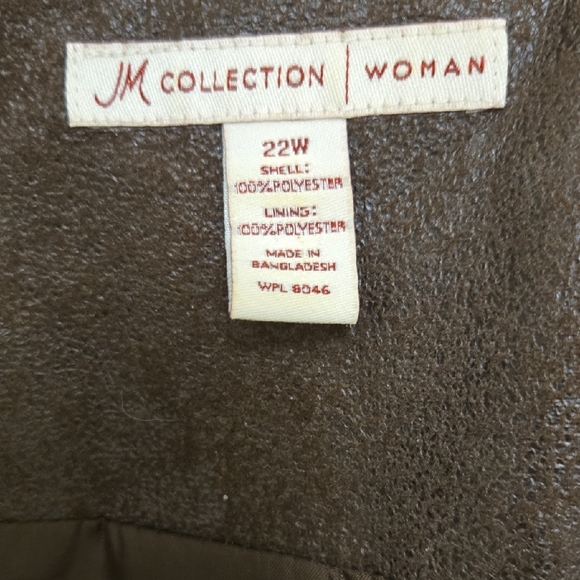 JM Collection Dark Brown Women's Blazer - Picture 2 of 6